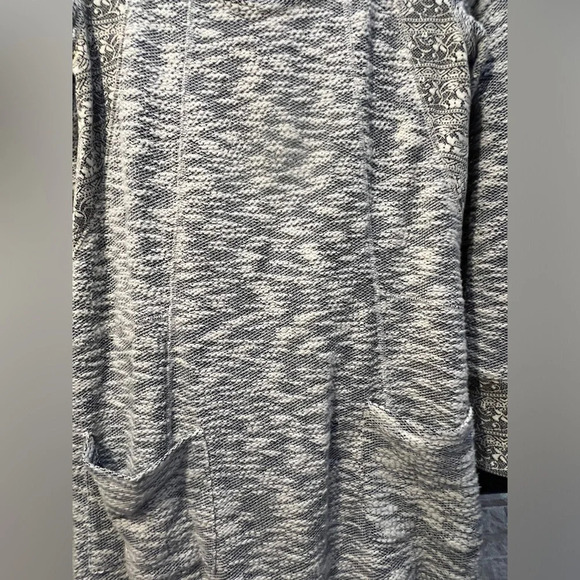 Anthropologie Saturday Sunday Size Small gray white long sleeve dress - Picture 9 of 12